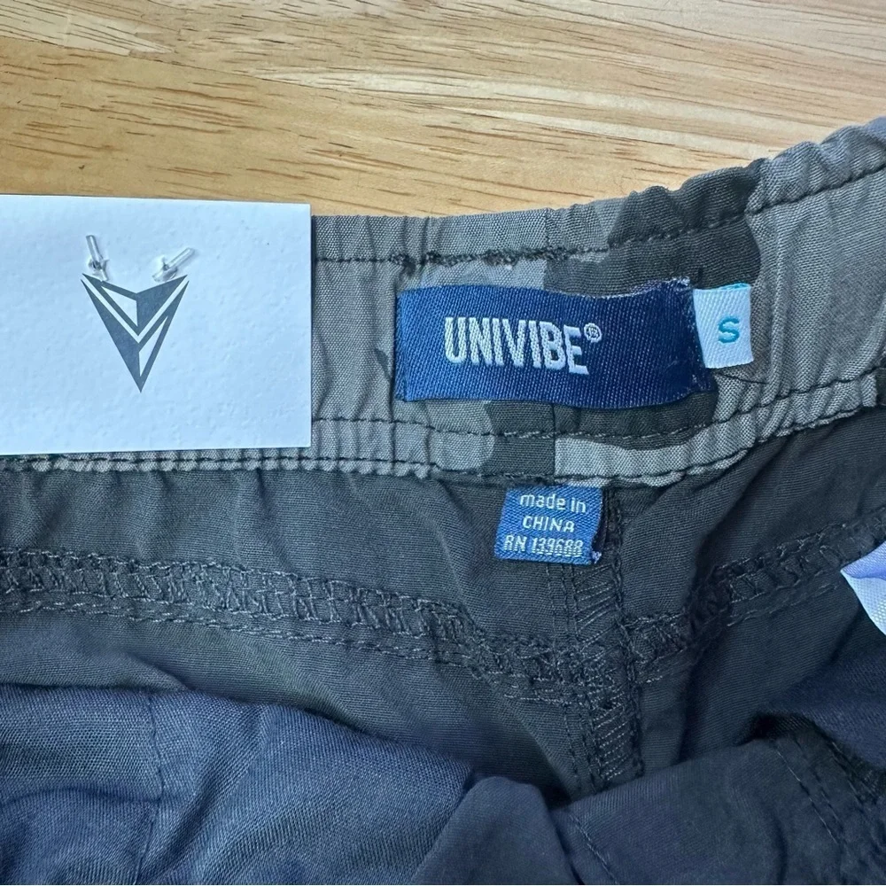 Univibe Cargo Boys Kids Shorts Gray Size Small S Black NWT Drawstring